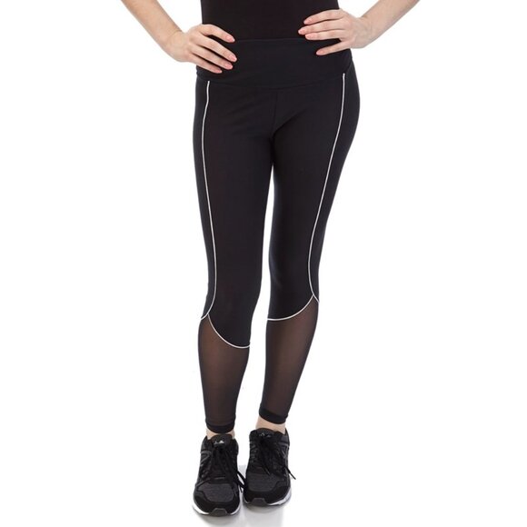 hot bally total fitness womens athletic yoga leggings mesh size l